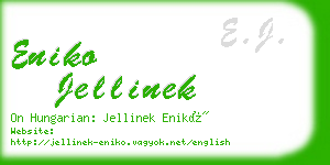 eniko jellinek business card